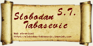 Slobodan Tabašević vizit kartica